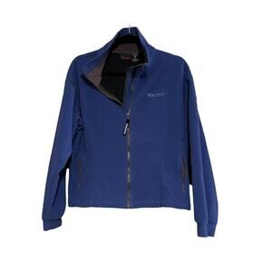 Marmot Women's Full Zip Gravity Softshell Jacket Stand Up Collar Blue Size M